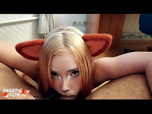 ❤️ Kitsune dîk û kum di devê xwe de dadiqurtîne ❤️ Porno li me ❌